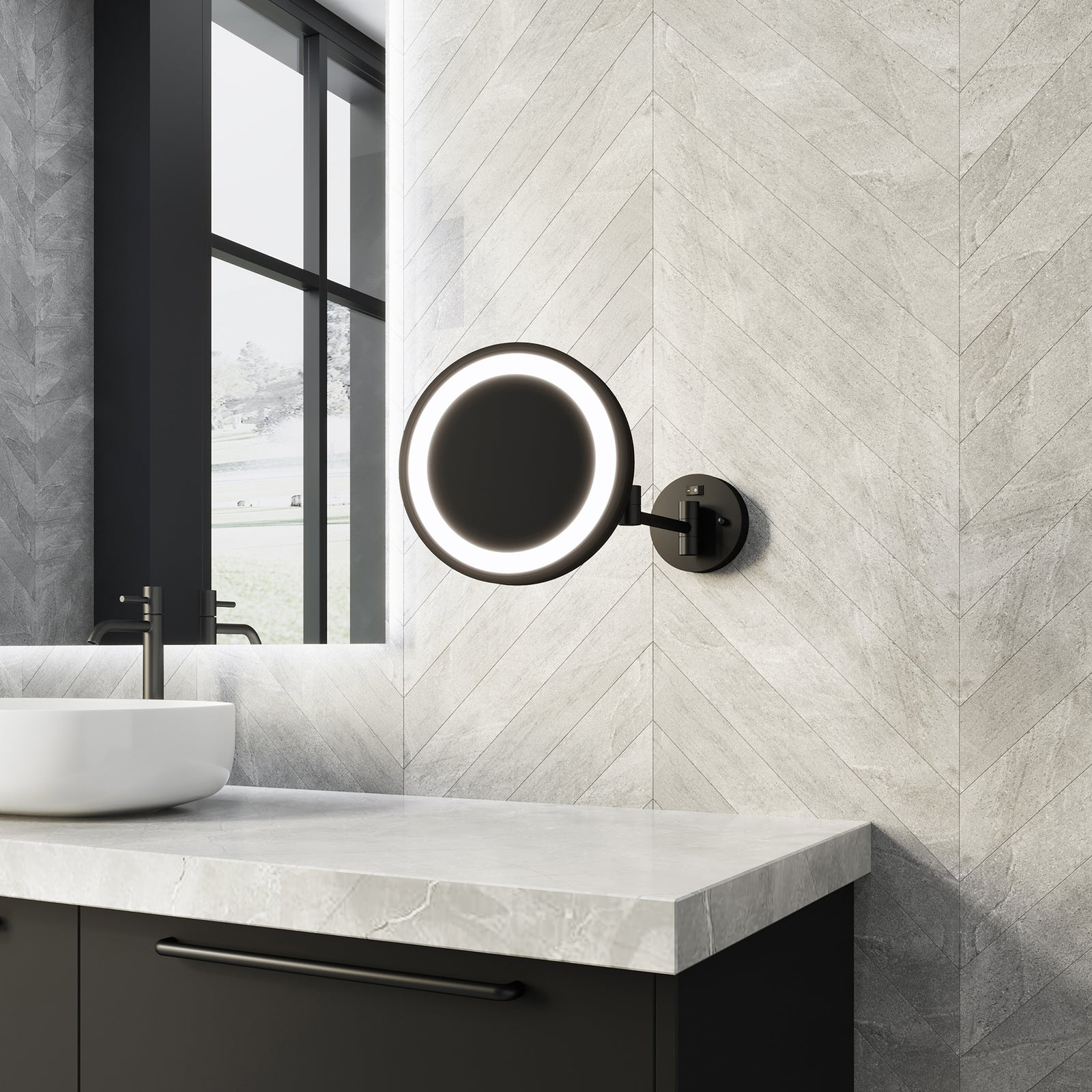 Electric Mirror Blush™ 벽면 장착 LED 메이크업 거울