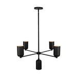 Nola 31-in Black 5 Lights Chandelier