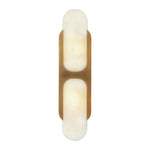 Odin 17-in Vintage Brass/Alabaster Socket Wall Vanity