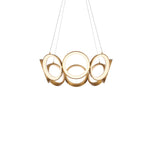 Oros 24-in Antique Brass LED Chandeliers