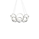 Oros 24-in Antique Silver LED Chandeliers