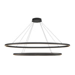 Ovale 54-in Two-Tier Black LED Chandelier