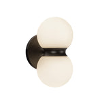 Peri 9-in Black/Opal Glass LED Exterior Wall