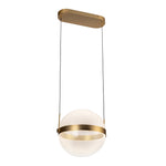 Pisces 12-in Brushed Gold/Light Guide LED Pendant
