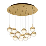 Pluto 24-in Brushed Gold 13-Light Multi Pendant