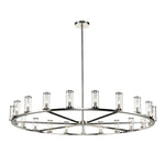 Revolve Clear Glass/Polished Nickel 21 Light Chandeliers