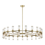 Revolve Clear Glass/Natural Brass 42 Lights Chandeliers
