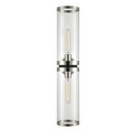 Revolve Ii Clear Glass/Polished Nickel 2 Lights Wall/Vanity