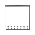 Revolve Clear Glass/Urban Bronze 7 Lights Linear Pendant