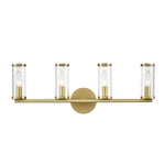 Revolve Clear Glass/Natural Brass 4 Lights Wall/Vanity