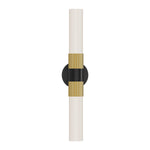 Rue 22-in Matte Black/Brushed Gold 2 Lights Vanity
