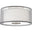 Stainless Steel with Silver Transparent/Ascot White Fabric Shades