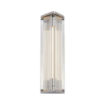 Sabre 12-in Polished Nickel/Ribbed Glass LED Wall/Vanity