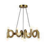 Sadie 23-in Brushed Gold Socket Chandelier