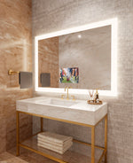 Electric Mirror Silhouette™ 60" x 42" LED Lighted Mirror with 15.6" TV