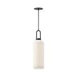Soji 6-in Matte Black/Opal Matte Glass 1 Light Pendant