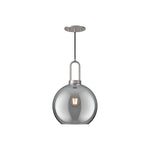 Soji 10-in Brushed Nickel/Smoked Solid Glass 1 Light Pendant