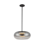 Trinity 14-in Black/Smoked LED Pendant