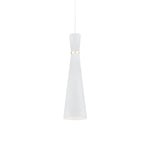 Vanderbilt 6-in White With Gold Detail 1 Light Pendant
