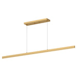 Vega 56-in Brushed Gold LED Linear Pendant (2700K)