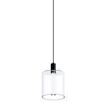 Velo Clear wTall Clear Single Pendant - 3W - Matte Black Socket