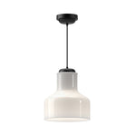 Westlake 11-in Glossy Opal Glass/Matte Black 1 Light Pendant