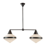 Willard 41-in Urban Bronze/Opal Matte Glass 2 Lights Linear Pendant