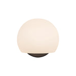 Willow 6-in Matte Black/Opal Matte Glass 1 Light Wall/Vanity