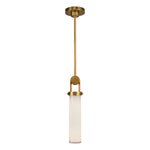 Wynwood 15-in Vintage Brass/Glossy Opal 1 Light Pendant