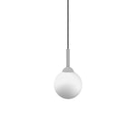 White Glass Globe 3" Single Pendant - Polished Chrome Socket