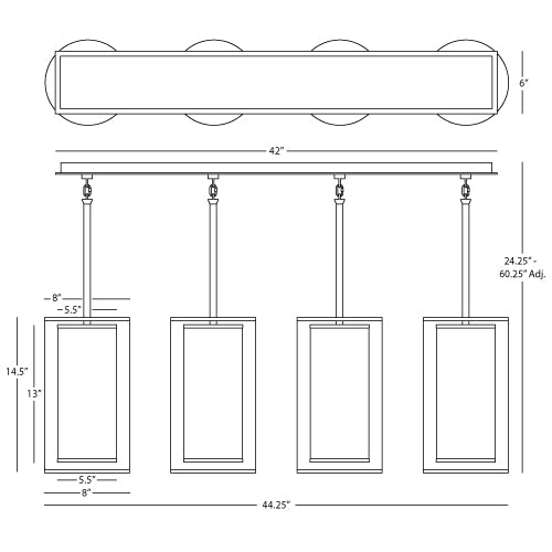 Saturnia Linear Chandelier