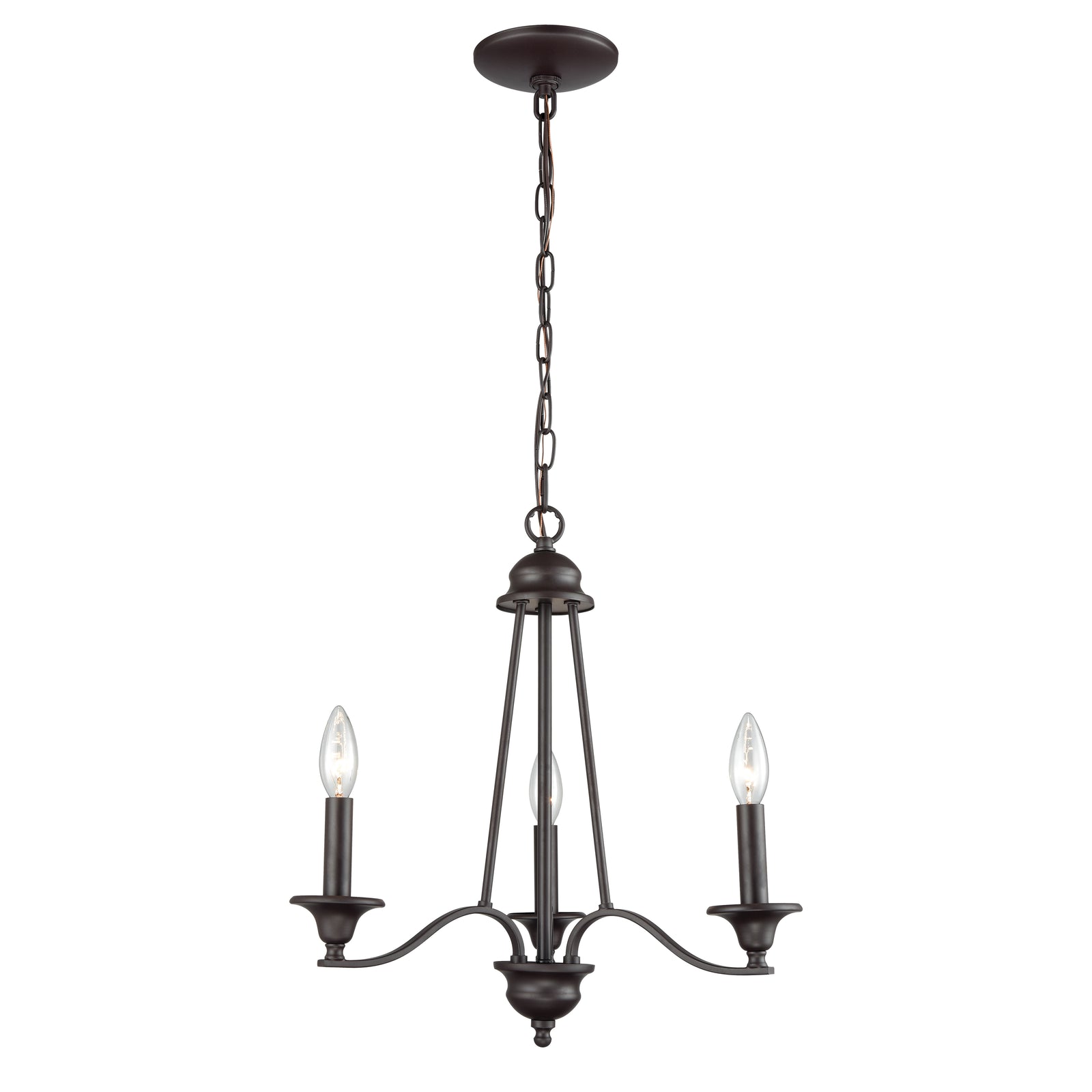 Farmington 18'' Wide 3-Light Chandelier - Oil Rubbed Bronze