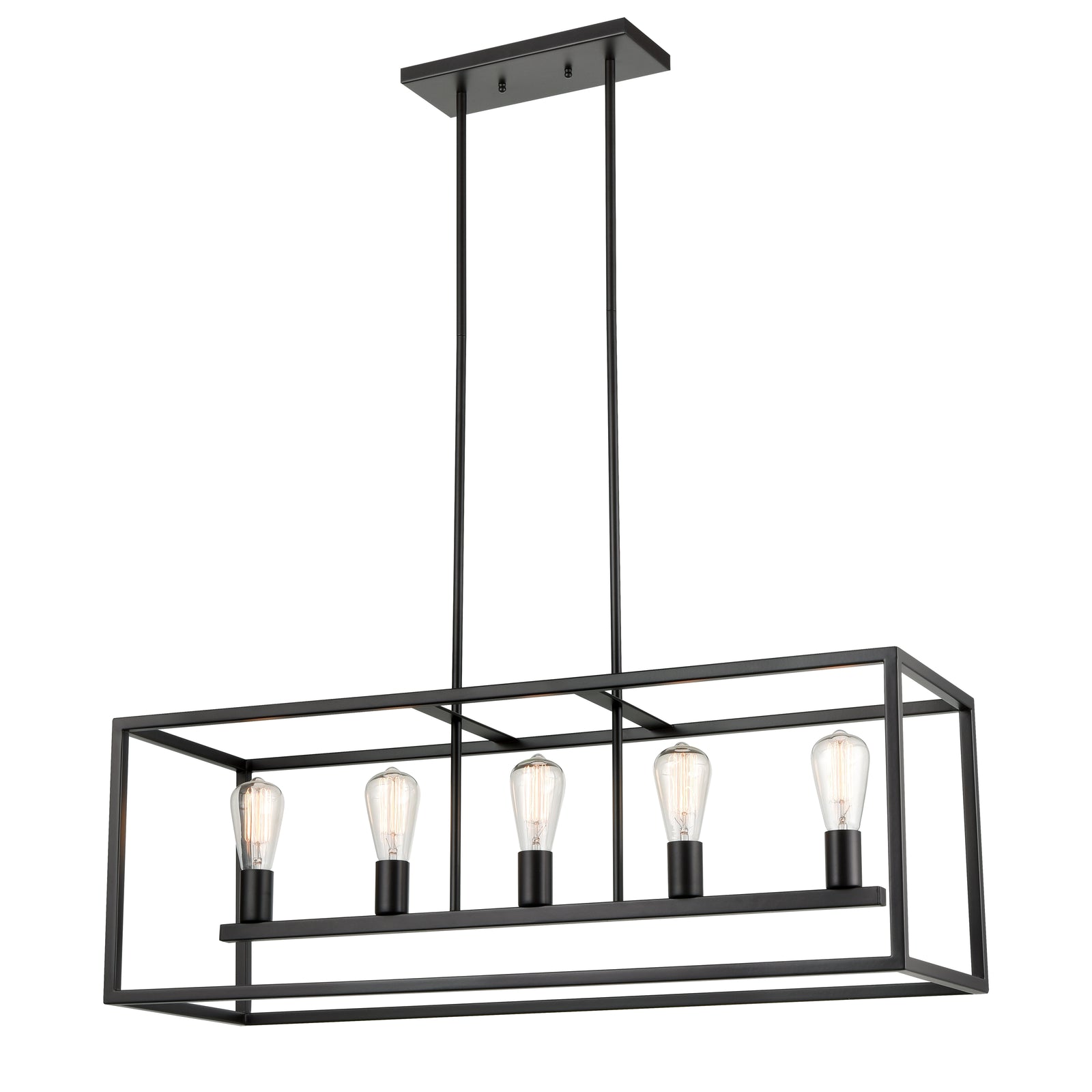 Williamsport 37'' Wide 5-Light Linear Chandelier - Oil Rubbed Bronze