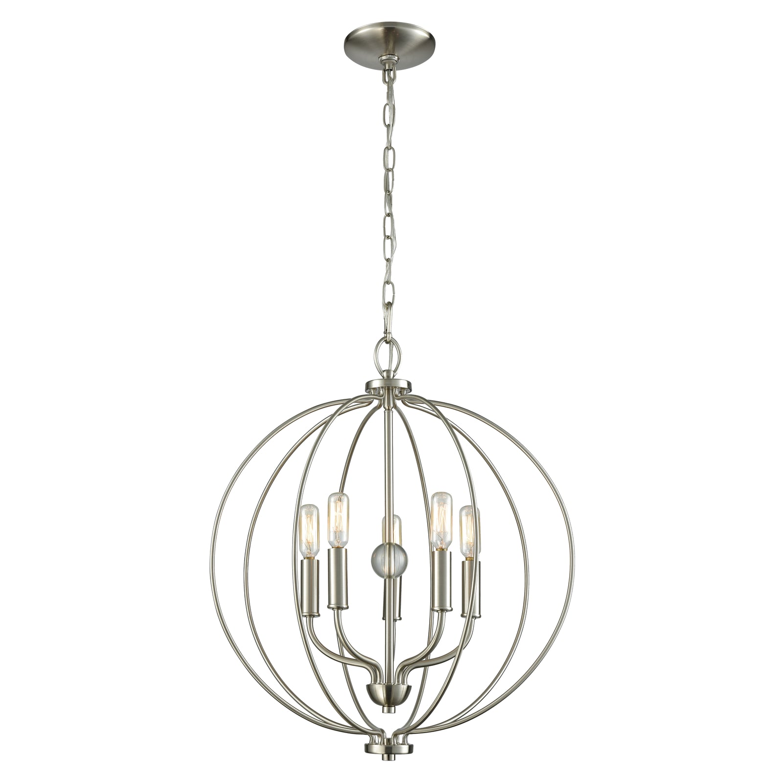 Williamsport 19'' Wide 5-Light Chandelier - Brushed Nickel