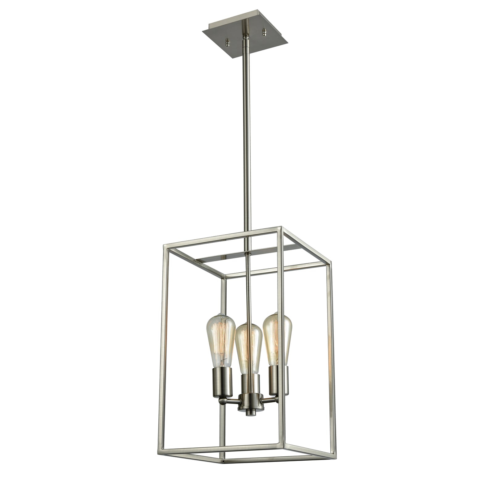 Williamsport 10'' Wide 3-Light Chandelier - Brushed Nickel