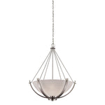 Casual Mission 21'' Wide 3-Light Chandelier - Brushed Nickel