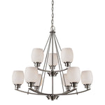 Casual Mission 29'' Wide 9-Light Chandelier - Brushed Nickel