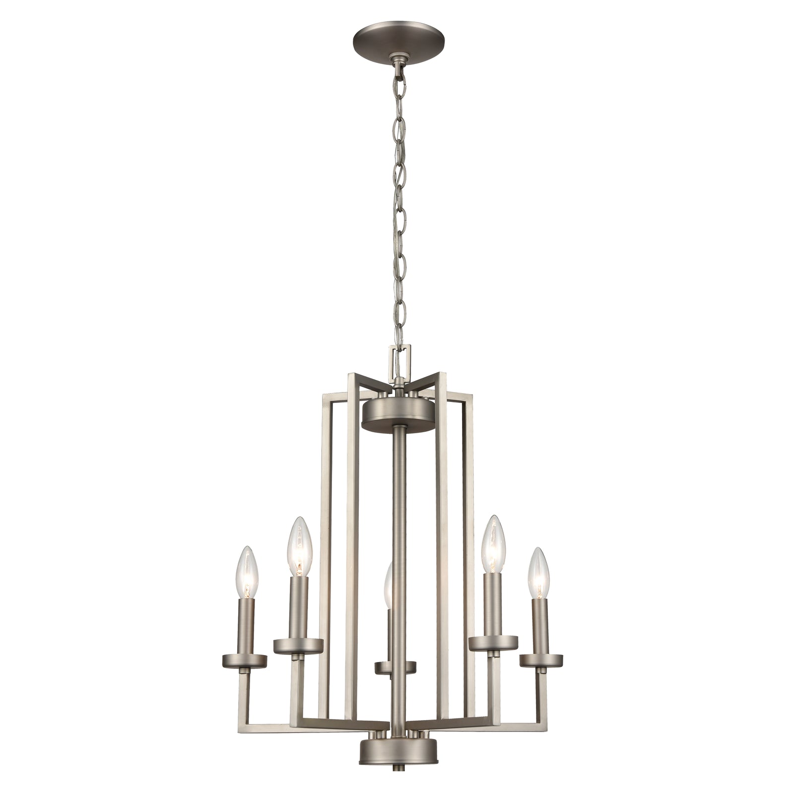 West End 20'' Wide 5-Light Chandelier - Brushed Nickel