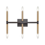 Notre Dame 13'' High 6-Light Bath Bar - Oil Rubbed Bronze and Gold