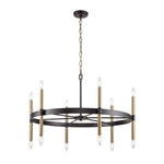 Notre Dame 34'' Wide 12-Light Chandelier - Oil Rubbed Bronze and Gold