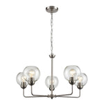 Astoria 28'' Wide 5-Light Chandelier - Brushed Nickel