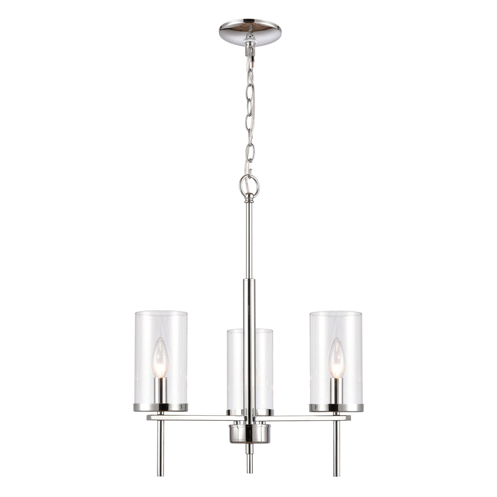 Oakland 19'' Wide 3-Light Chandelier - Chrome