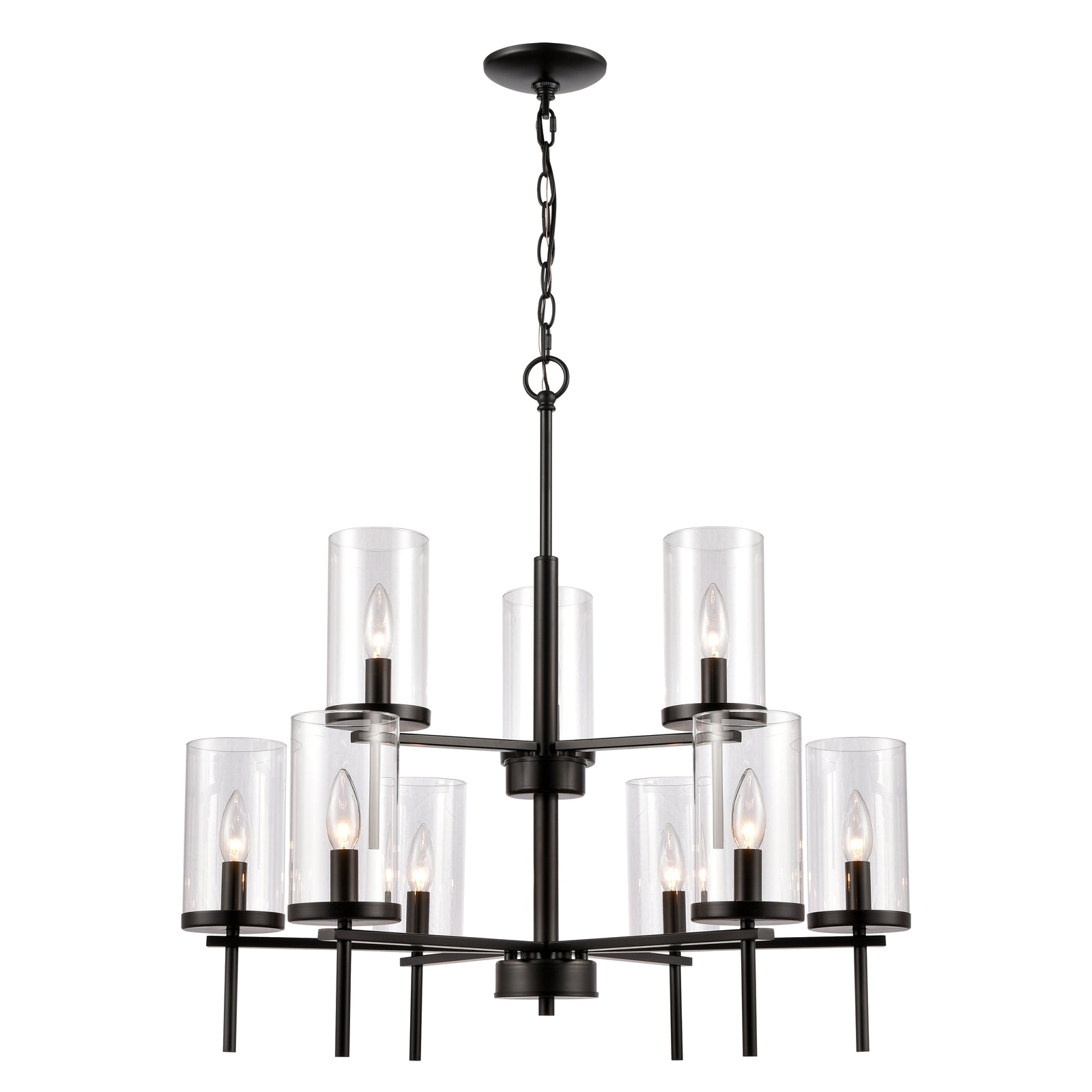 Oakland 28.5'' Wide 9-Light Chandelier - Black