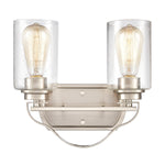 Market Square 12'' Wide 2-Light Vanity Light - Brushed Nickel