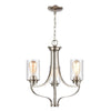 Market Square 19'' Wide 3-Light Chandelier - Brushed Nickel