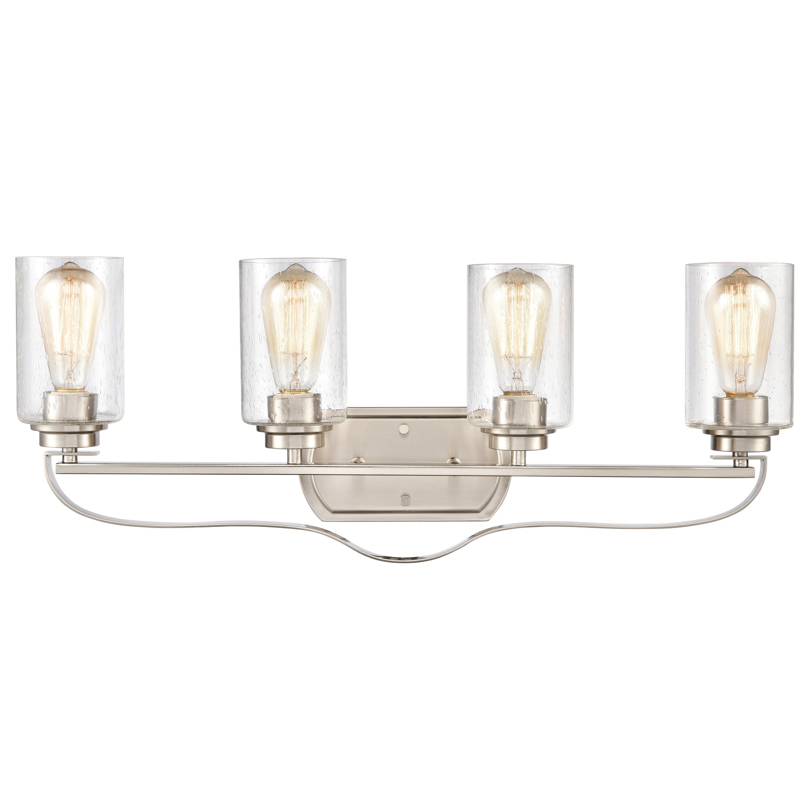 Market Square 28'' Wide 4-Light Vanity Light - Brushed Nickel