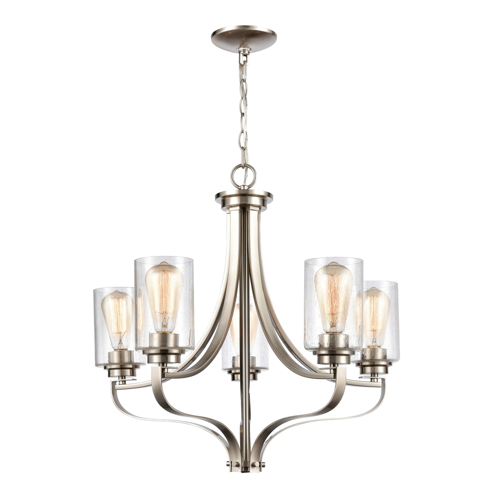 Market Square 24'' Wide 5-Light Chandelier - Brushed Nickel