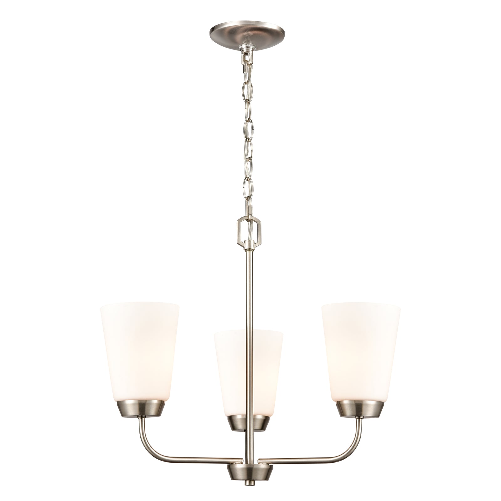 Winslow 19'' Wide 3-Light Chandelier - Brushed Nickel