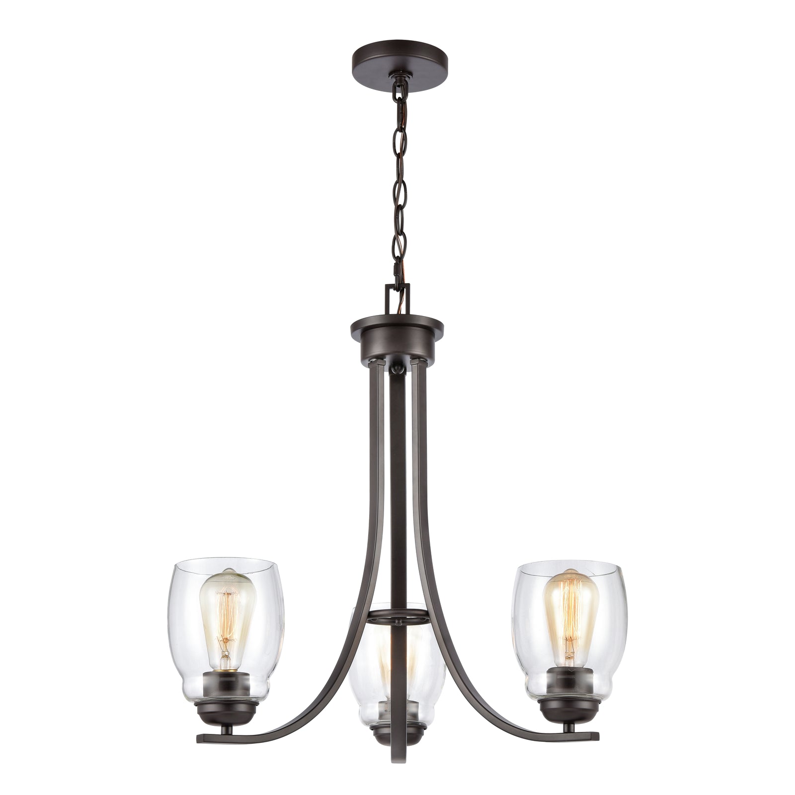 Calistoga 23'' Wide 3-Light Chandelier - Oil Rubbed Bronze