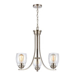 Calistoga 23'' Wide 3-Light Chandelier - Brushed Nickel